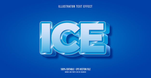 Ice text effect, editable text style