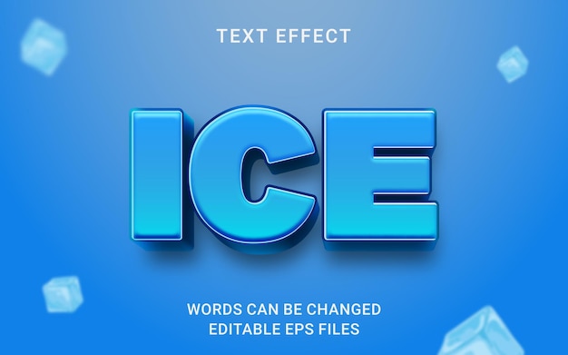 Ice Text effect style