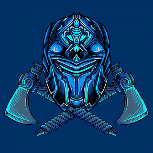 Ice Warrior Mask Vector