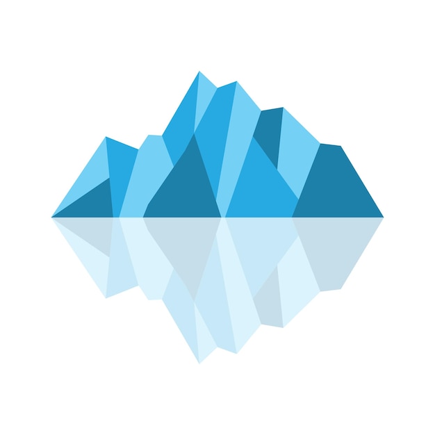 Iceberg Logo Antarctica Logo Design Simple Nature Landscape Vector Illustration Template