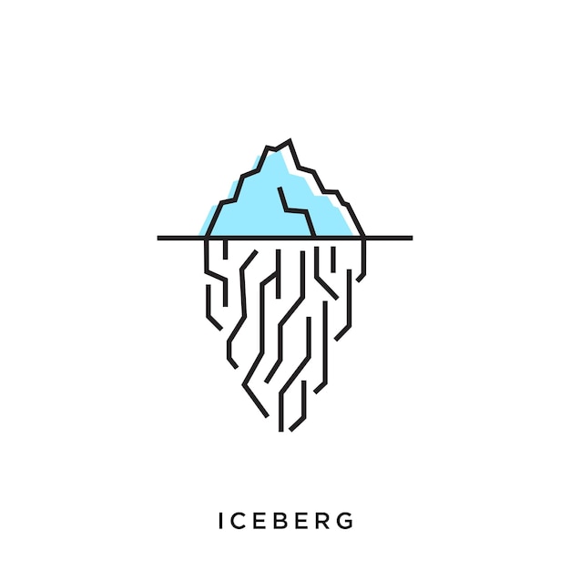 Iceberg logo design vector illustration