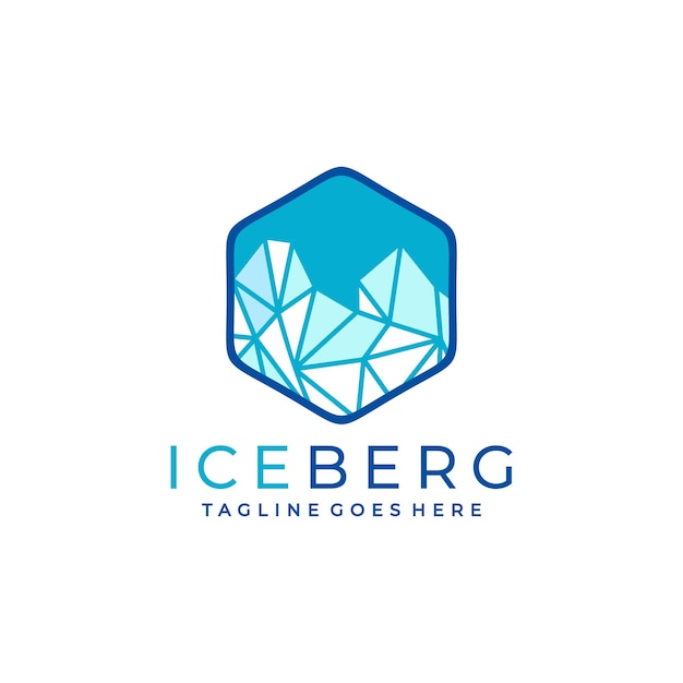 Iceberg logo design vector illustration