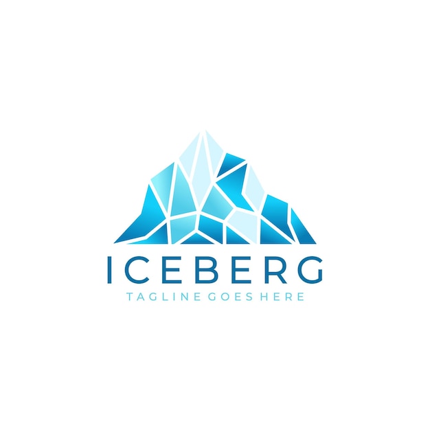 Iceberg logo design vector illustration