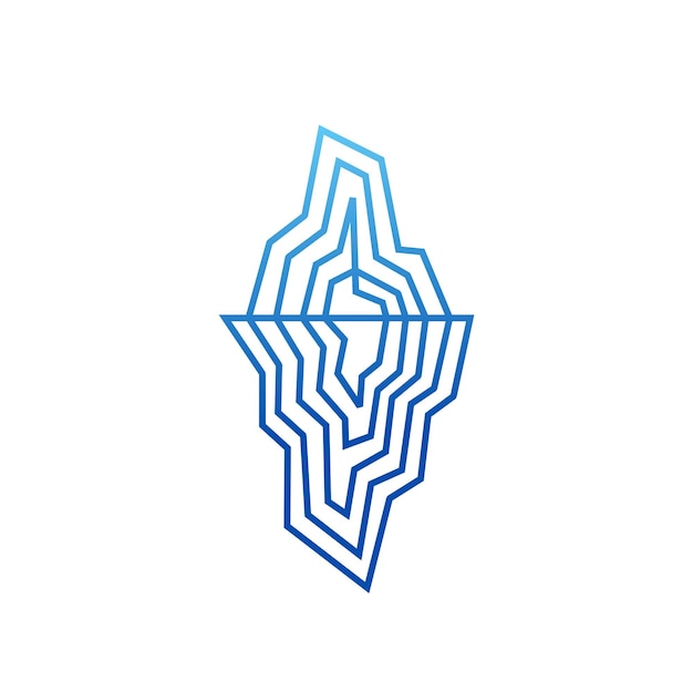 Iceberg North Ice Berg Logo Vector Icon Illustration