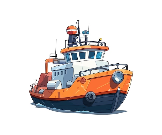 Icebreakers Boat Ship Illustration Icebreakers Boat Vessel Ship Illustration on white background