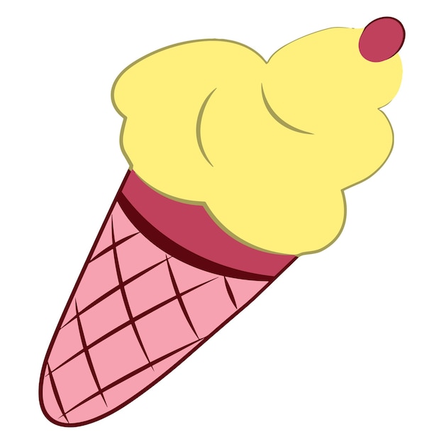 An icecream cone isolated on white background