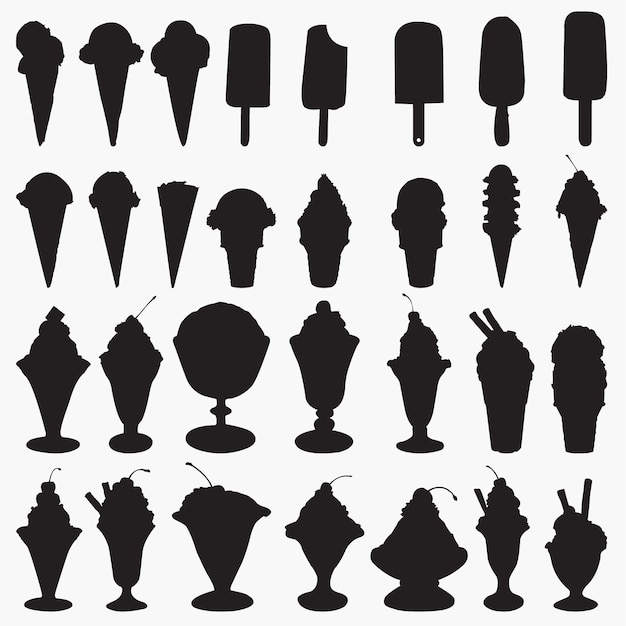 Icecream Silhouettes