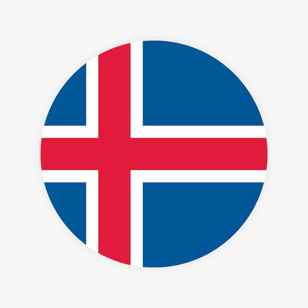 Iceland Round flag