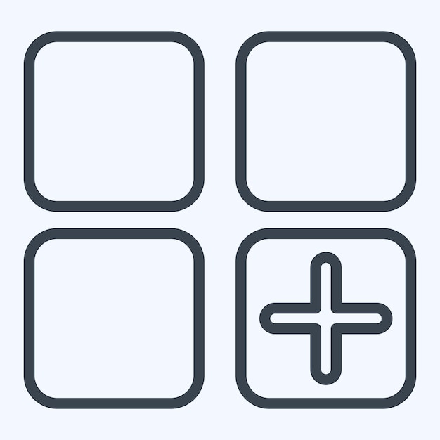 Icon App related to Button Download symbol line style simple design illustration