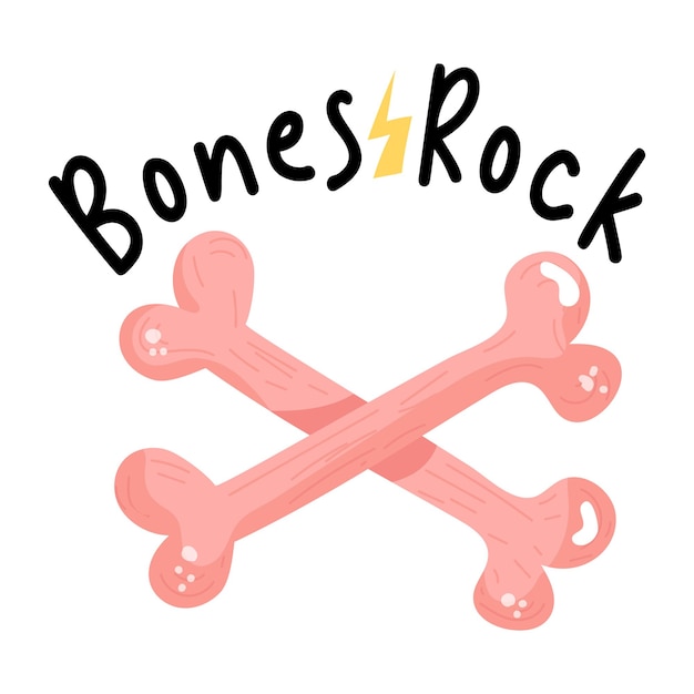 An icon of bones rock flat icon