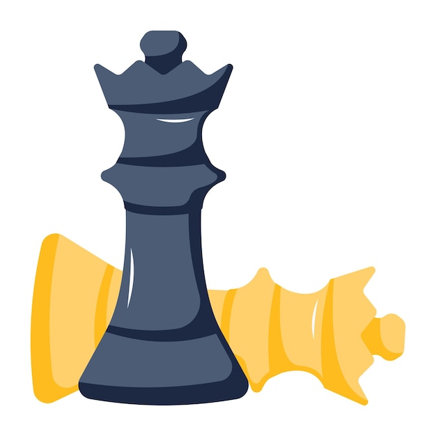 An icon of chess flat vector