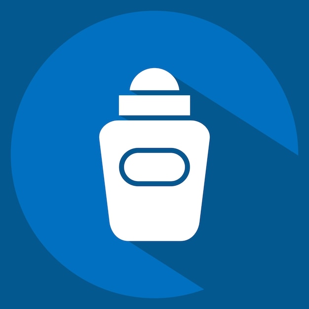 Icon Deodorant related to Hygiene symbol long shadow style simple design illustration