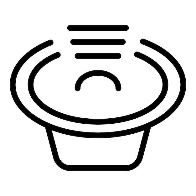 Vector icon of a disposable coffee cup lid