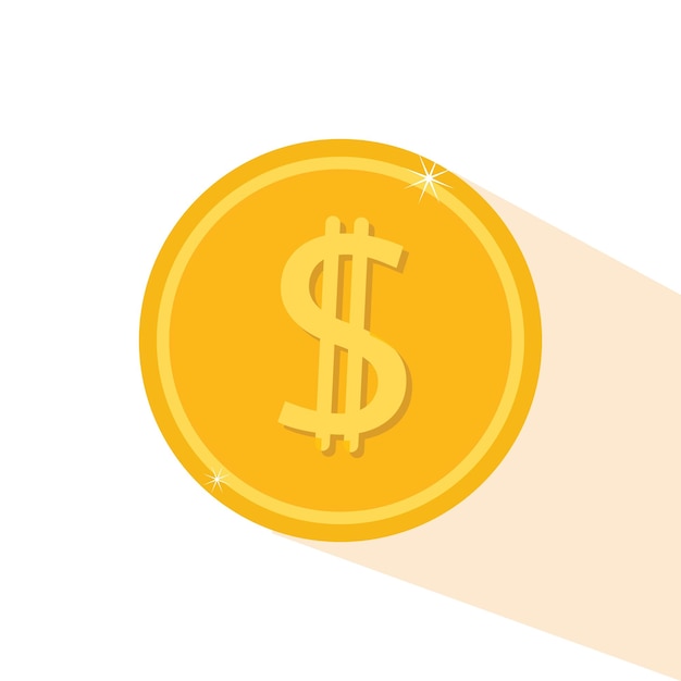 Icon of Dollar Coin Vector