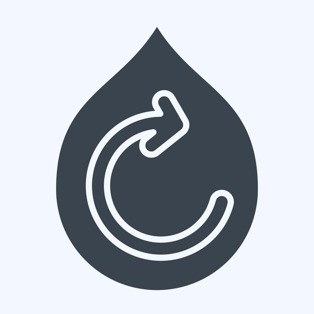 Icon Eco Fuel related to Recycling symbol glyph style simple design illustration