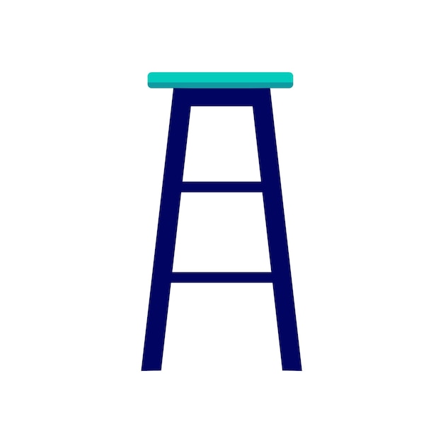 Icon of flat tall chair for bar Vector illustration