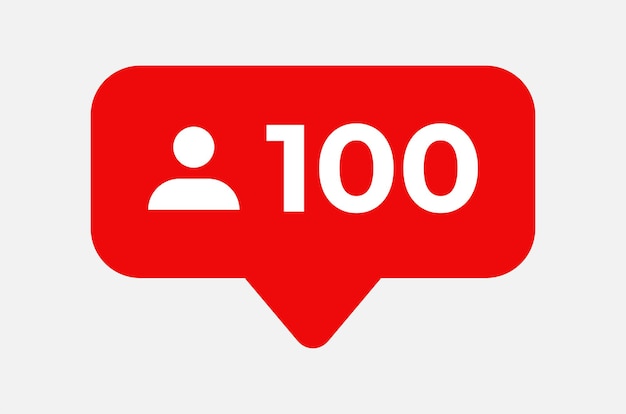 Icon of follower notification on social media