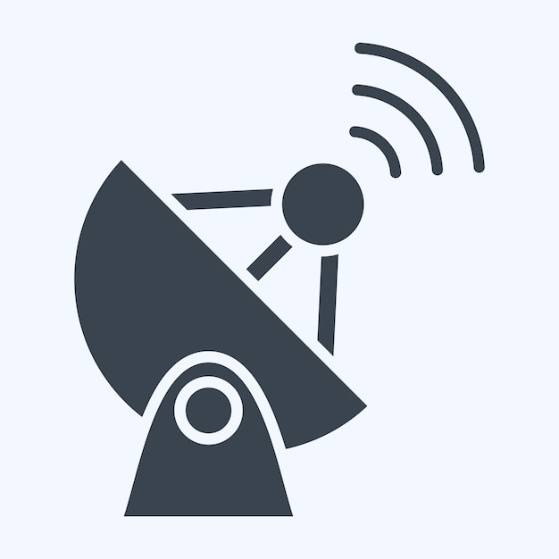 Icon GPS Signal related to Navigation symbol glyph style simple design illustration