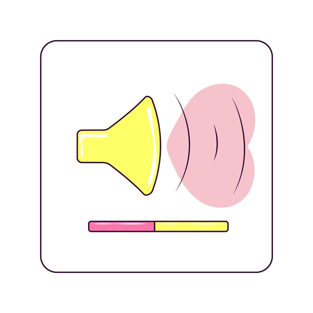 Vector icon gromophone or speaker icon sounds of love podcast for day of valentine