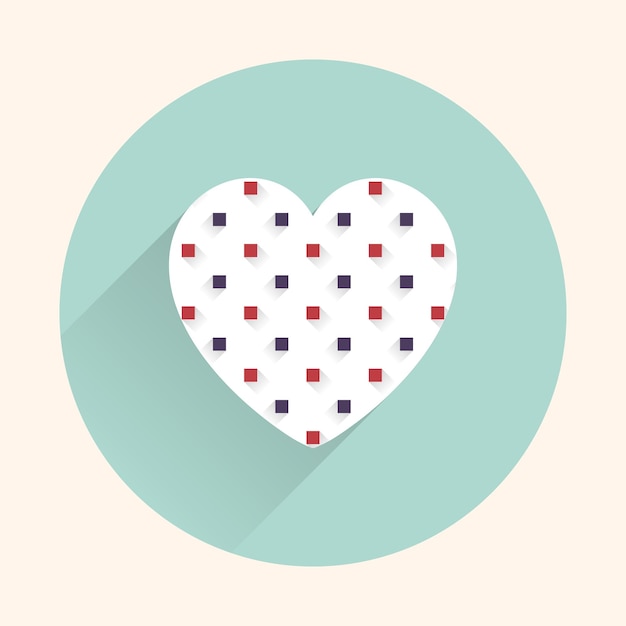 Icon hearts illustration. Valentines day card for holiday template. Creative and luxury style