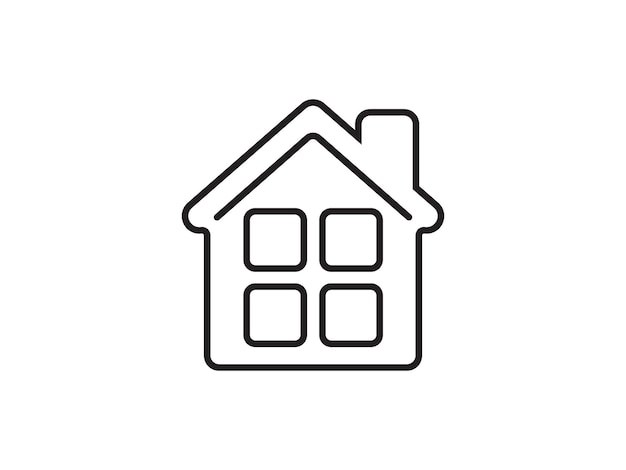 Icon a house representation isolated against a clean background This simple vector symbol of home