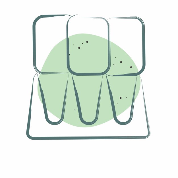 Icon Incisor related to Dentist symbol Color Spot Style simple design editable