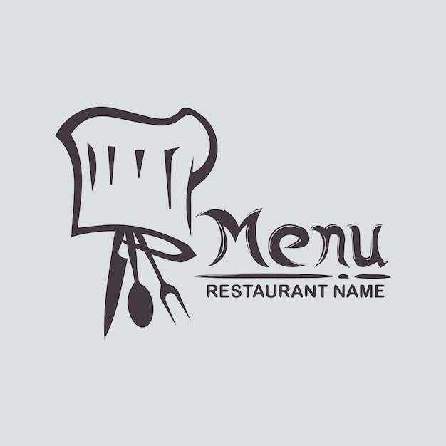 Icon and label for design menu restaurant or cafe Lettering calligraphy vector illustration