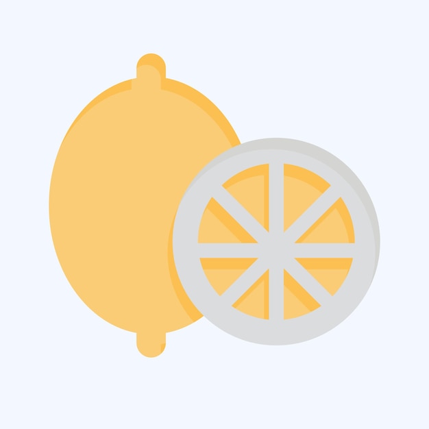 Vector icon lemon related to spice symbol flat style simple illustration