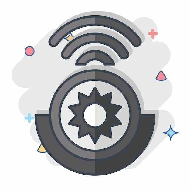 Icon Light Detection Sensor related to Smart Home symbol comic style