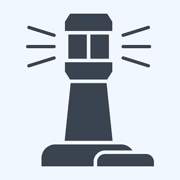 Icon Light House related to Navigation symbol glyph style simple design illustration