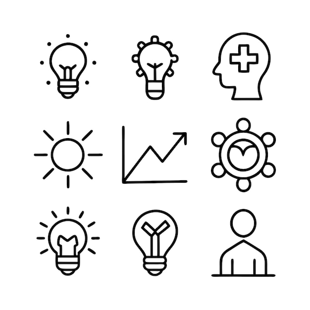 Icon line art vector illustration