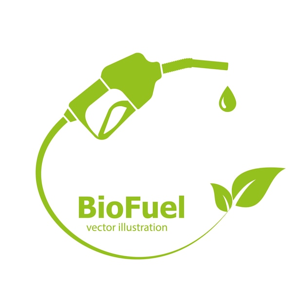 Icon logo with the concept of green energy especially fuel energy sources