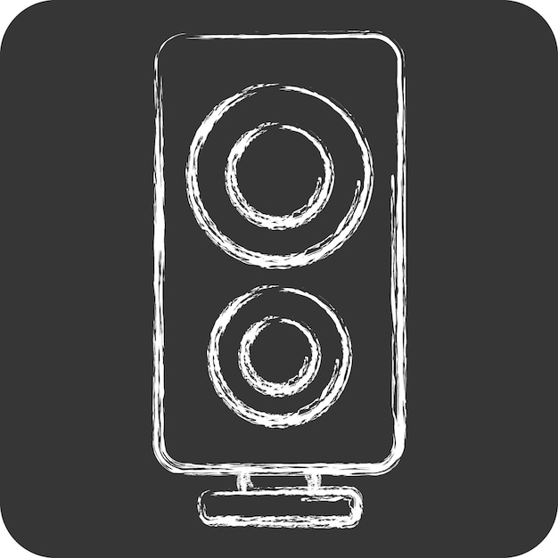 Icon Loud Speaker related to Entertainment symbol chalk Style simple design illustration