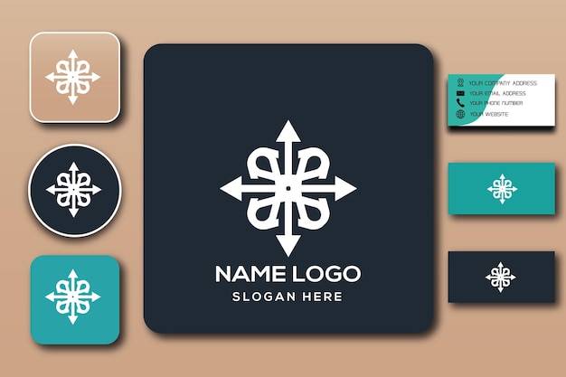 icon monogram logo template vector color editable