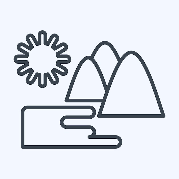 Icon Natural Park related to City symbol line style simple design illustration