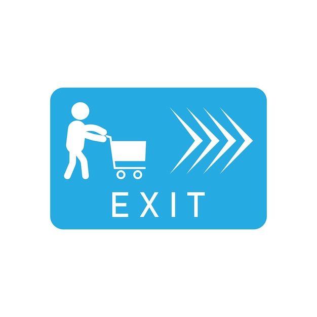 Icon of a person pushing a cart vector