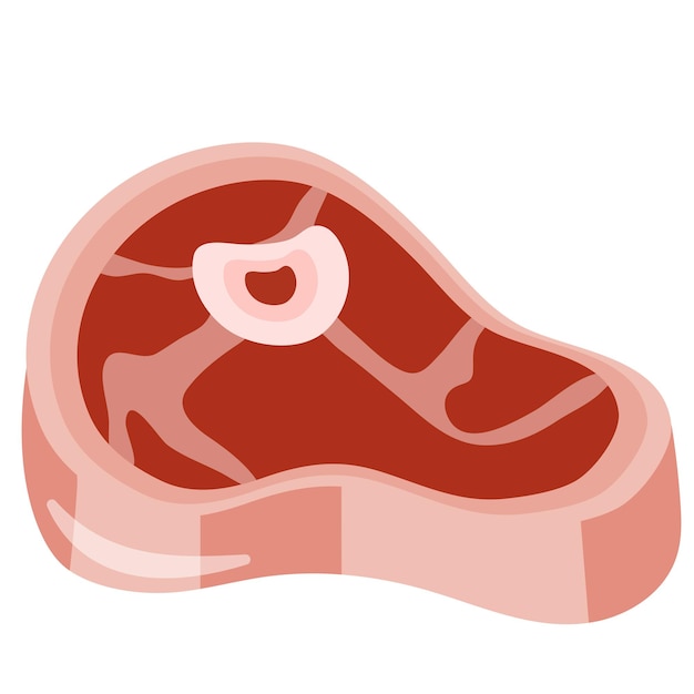 icon of a piece of beef steak for grilling for various designs posters or banners