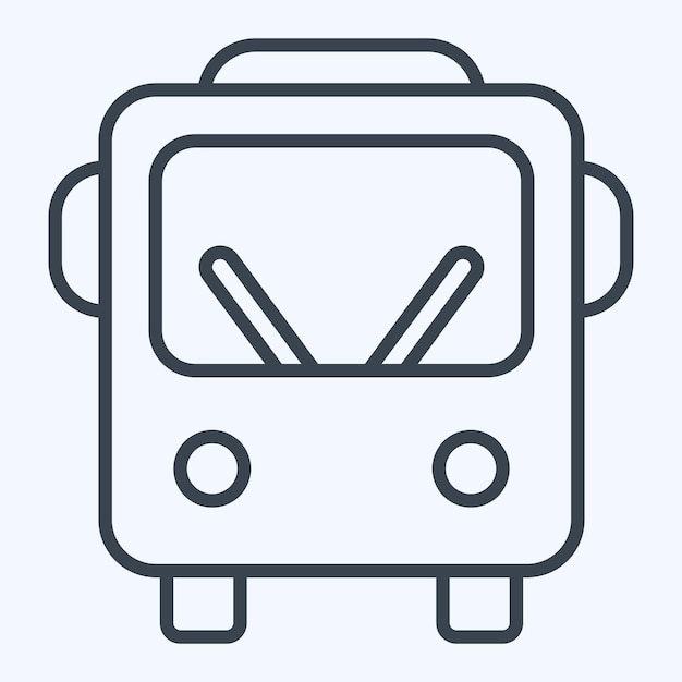 Icon Public Transport related to Smart City symbol line style simple design illustration