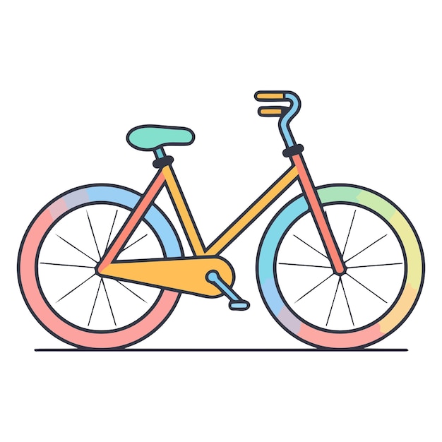 An icon representing a bicycle designed in a simple vector style symbolizing