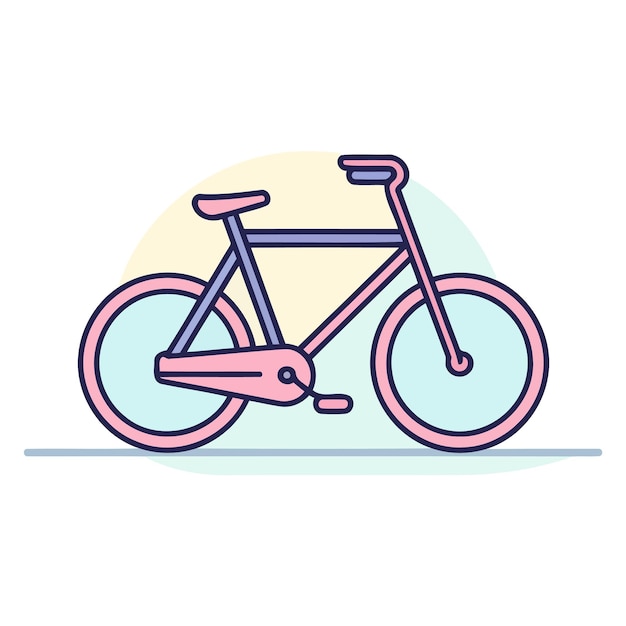 An icon representing a bicycle designed in a simple vector style symbolizing