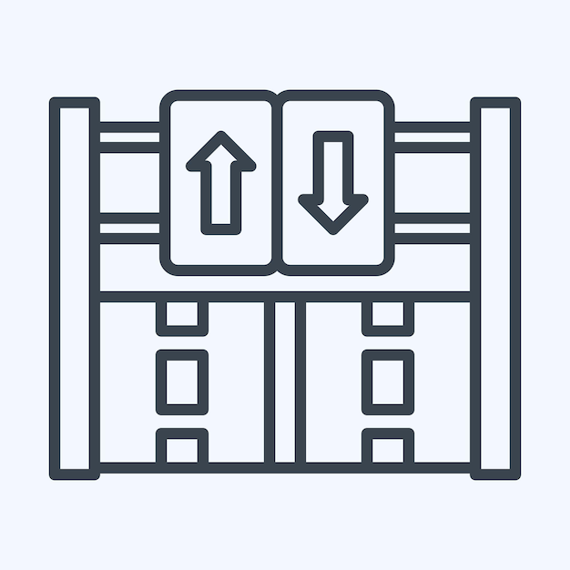 Icon Road Sign related to City symbol line style simple design illustration