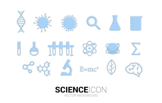 Icon for science knowledge and laboratory Concept for biology and research education