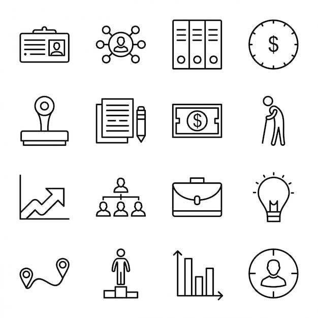  Icon Set Of business 