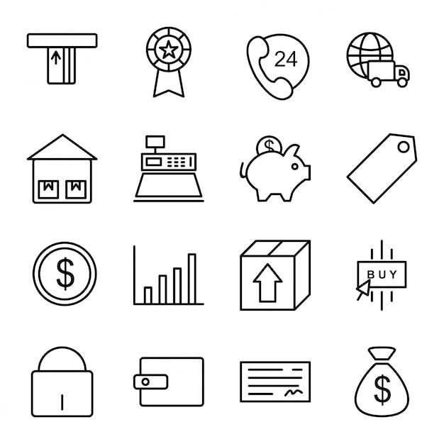 Icon set of e-commerce 