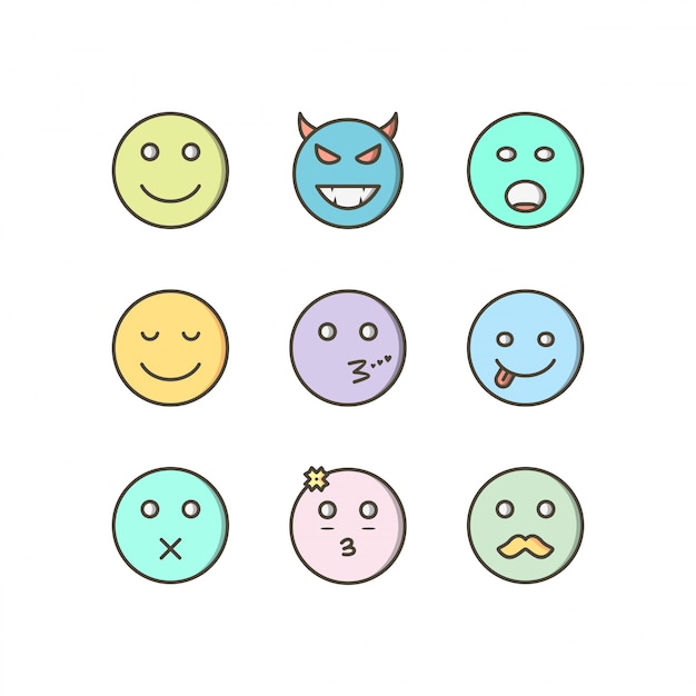 Icon Set Of emoji 