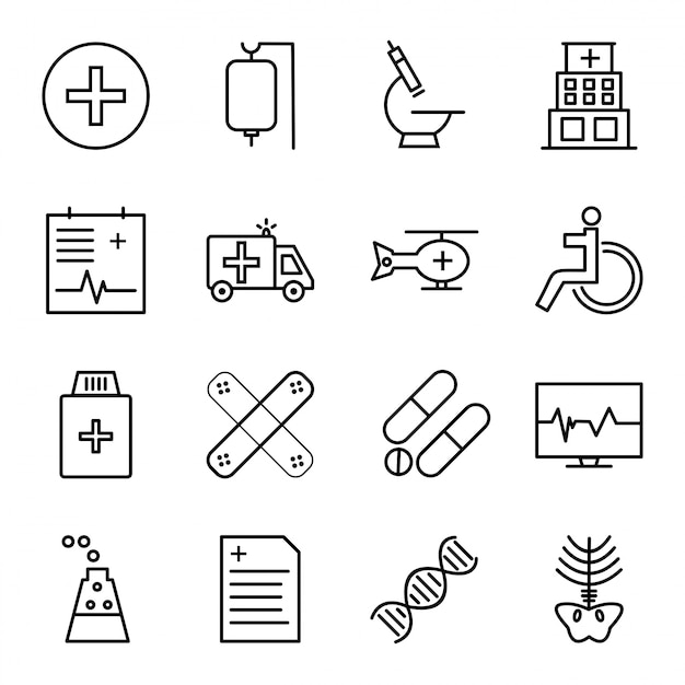 Icon set of medical 