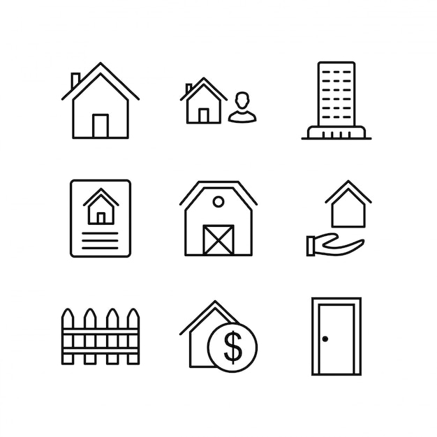 Icon Set Of real estate For Personal And Commercial Use