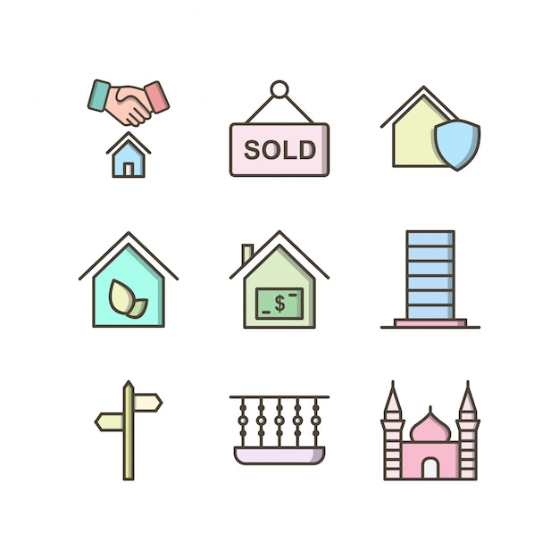 Icon Set Of real estate For Personal And Commercial Use