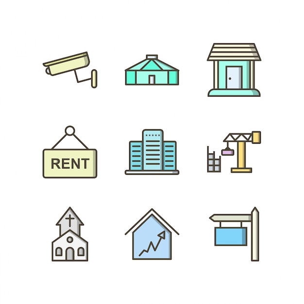 Icon Set Of real estate For Personal And Commercial Use