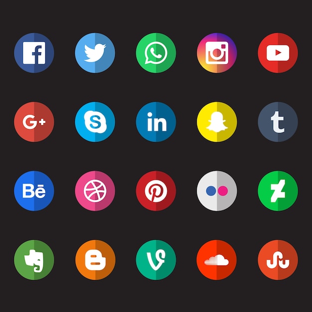 Icon set social media